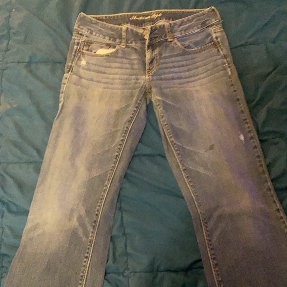 American Eagle size 8 stretch blue jeans - Picture 5 of 5